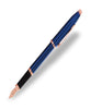 Cross Century II Translucent Cobalt Blue Lacquer Fountain Pen with Rose Gold Trim