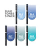 Chameleon Pens - 5 Assorted Blue Tones