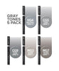 Chameleon Pens - 5 Assorted Gray Tones