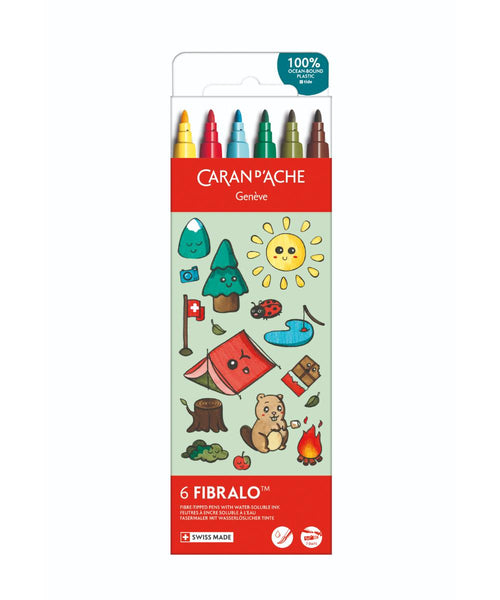 Caran d'Ache Kawaii Fibralo Fibre Tipped Pens Pack of 6 - Swiss World