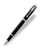 Parker IM Fountain Pen - Matte Black with Chrome Trim
