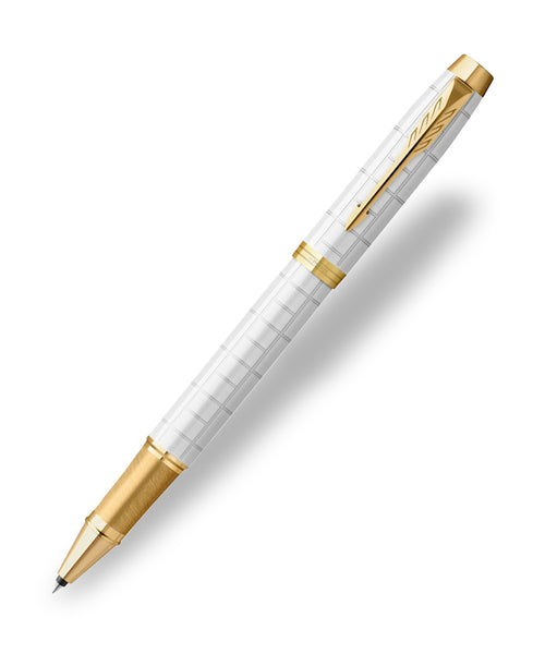 Parker IM Premium Rollerball Pen - Pearl with Gold Trim