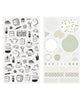 Midori Sticker 2641 Two Sheets - Monotone Café