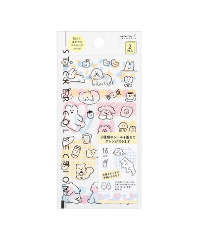 Midori Sticker 2644 Two Sheets - Cute Motif