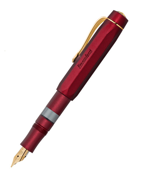 Kaweco Piston Sport AL Fountain Pen Starter Set - Bordeaux/Gold