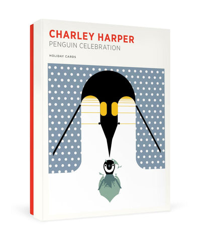 Pomegranate Boxed Christmas Cards - Charley Harper: Penguin Celebration
