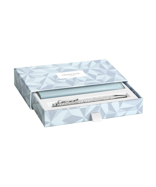 Caran d'Ache Special Edition Ecridor Ballpen & Leather Case Gift Set - Alpine Frost