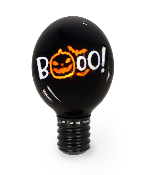 Legami Light Bulb Shaped Table Lamp - Pumpkin Booo!