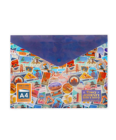 Legami Document Folder - Travel Stickers