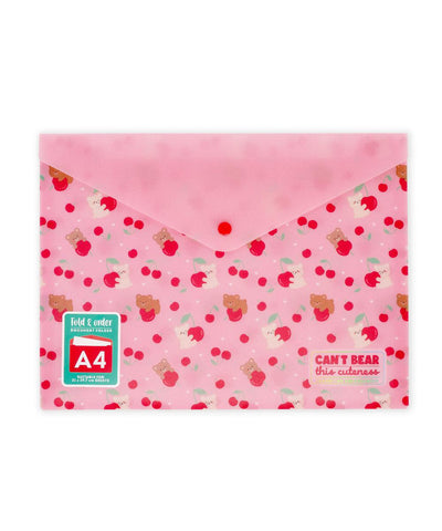 Legami Document Folder - Teddy Bear Cherry