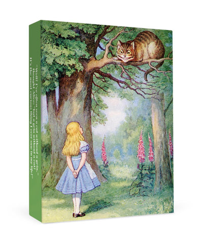 Pomegranate Small Boxed Notecards - Alice & The Cheshire Cat