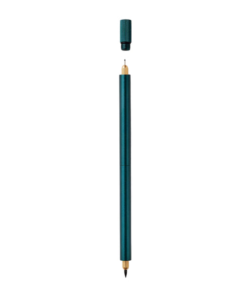 Tom's Studio Lumos Refillable Fineliner & Brush Pen - Duo Tip - Ivy