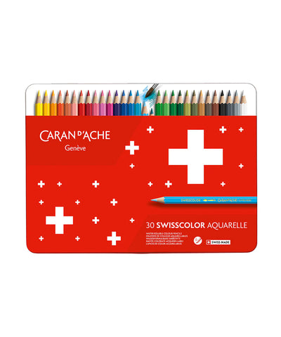 Caran D'Ache Swisscolor Coloured Pencils - Water Soluble Set of 30