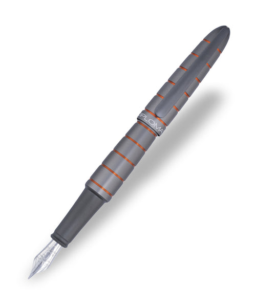 Diplomat Elox Ring Fountain Pen - Grey & Orange