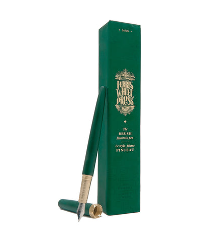 Ferris Wheel Press Brush Fountain Pen  - Satin Lord Evergreen