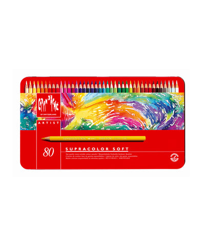 Caran d'Ache Supracolor Soft Coloured Pencils - Set of 80
