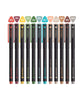 Chameleon Fineliner Pens - 12 Assorted Designer Colours