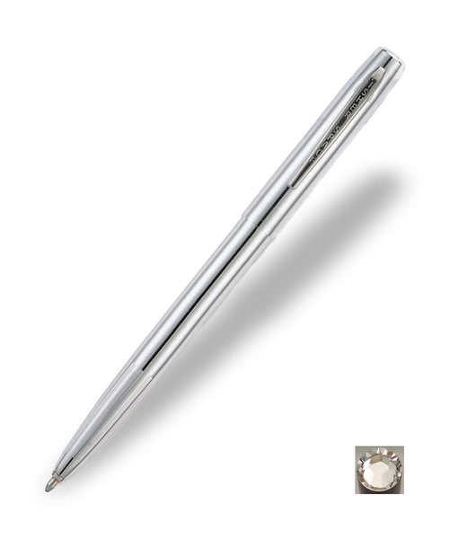 Fisher Cap-O-Matic Space Pen - Chrome with Crystal Swarovski