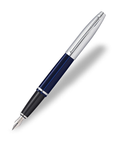 Cross Calais Fountain Pen - Blue Lacquer & Chrome