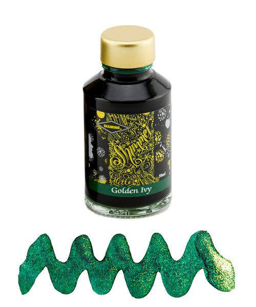Diamine Shimmering Fountain Pen Ink - Golden Ivy