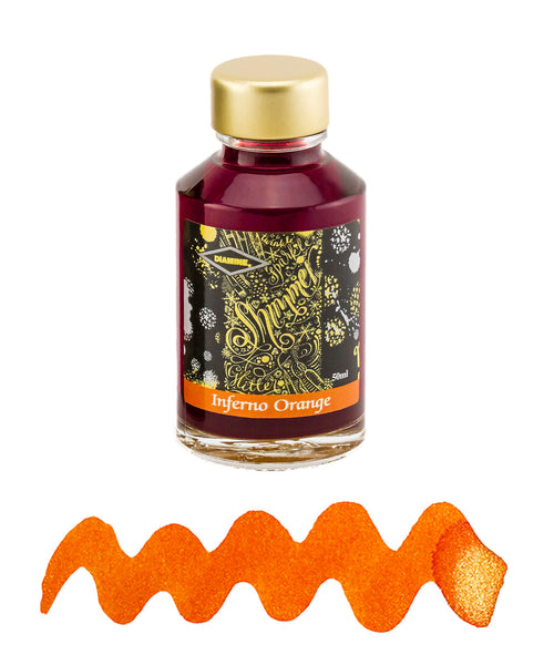 Diamine Shimmering Fountain Pen Ink - Inferno Orange