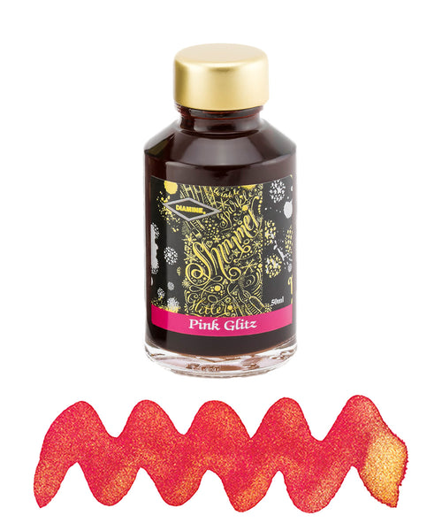 Diamine Shimmering Fountain Pen Ink - Pink Glitz