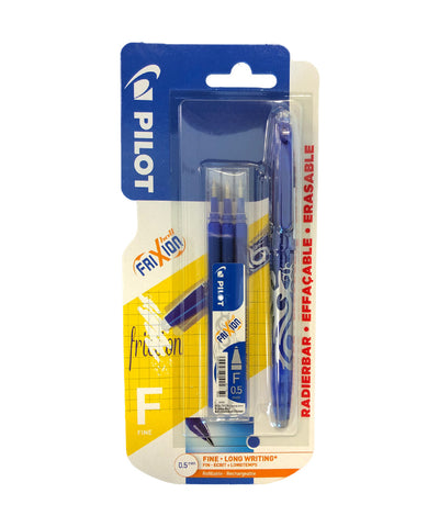 Pilot FriXion Ball 05 Erasable Rollerball Pen with Refills- Blue