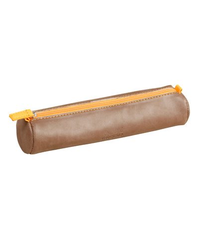 Rhodia Round Pencil Case - Chocolate