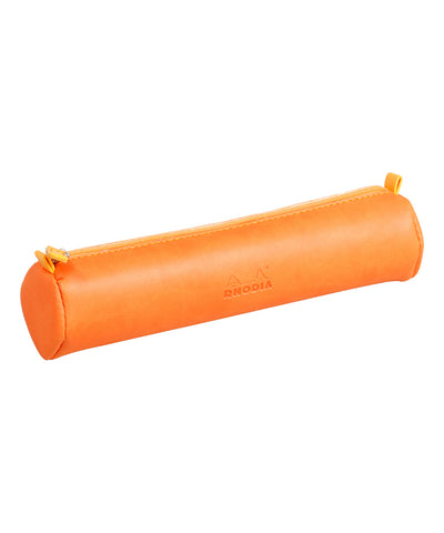 Rhodia Round Pencil Case - Tangerine