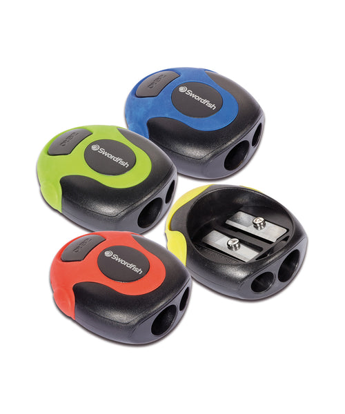 Swordfish Soft Grip Twin Pencil Sharpener