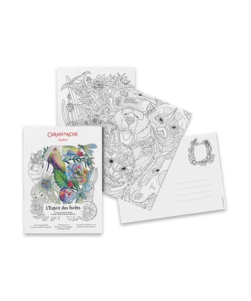 Caran d'Ache L'Esprit des Forets Colouring Postcards
