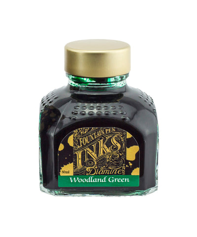 Diamine Standard Fountain Pen Ink (80ml) - Greens