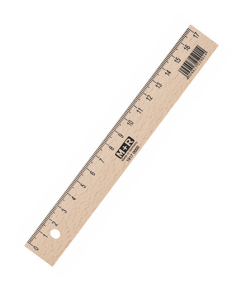 M+R Wooden Rule - 17cm