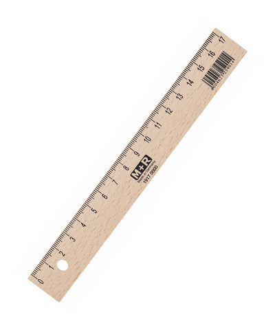 M+R Wooden Rule - 17cm