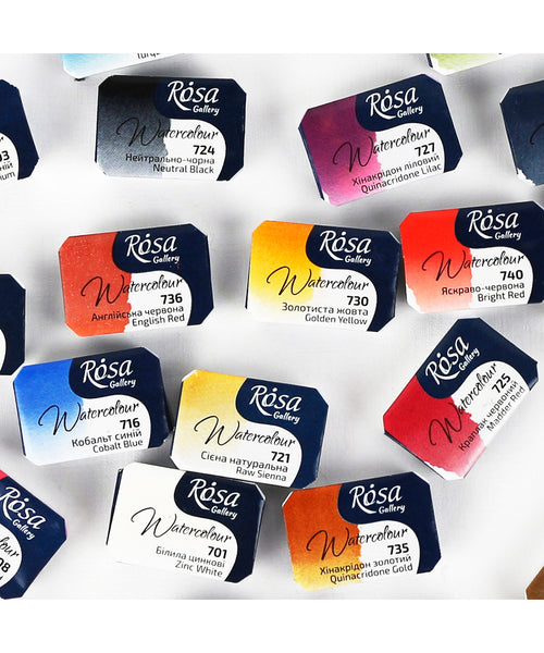 Rosa Gallery Watercolour Paints - 2.5ml Refill Pans
